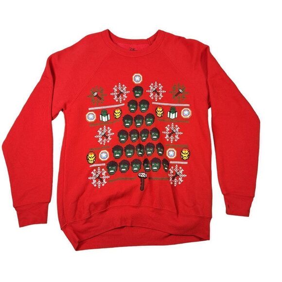 Disney Store Christmas Sweater Mens Medium Marvel Red - Picture 1 of 7
